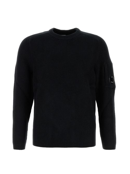 KNITWEAR - CREW NECK C.P.COMPANY | 19CMKN015A006608A999  BLACK